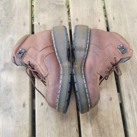 Dr‎ Martens Vintage MIE 8595 Platform Lace-up Brown Leather Work Boots 9